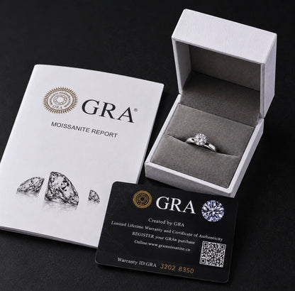 Moissanite Stud Ring