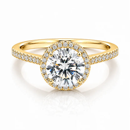 Moissanite Halo Ring