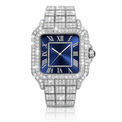 Iced Out Moissanite Watch