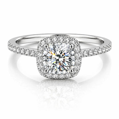 Cushion Cut Moissanite Ring