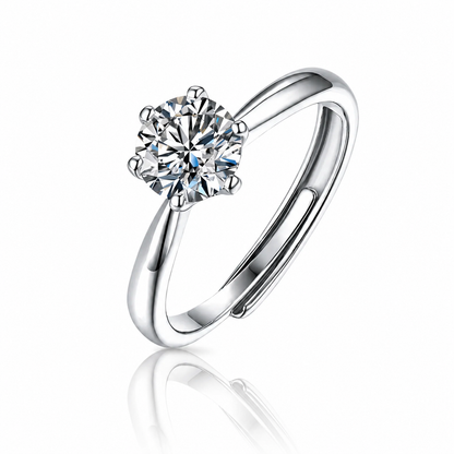 Moissanite Stud Ring