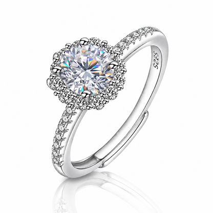 Moissanite Halo Ring