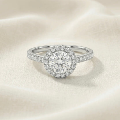 Moissanite Halo Ring