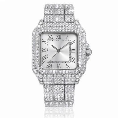 Iced Out Moissanite Watch