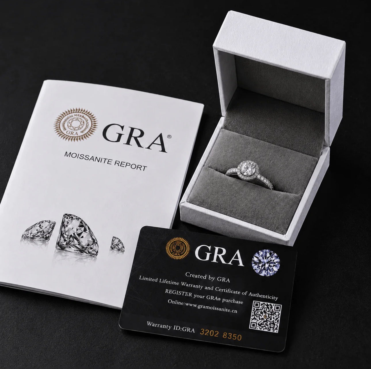 Moissanite Halo Ring
