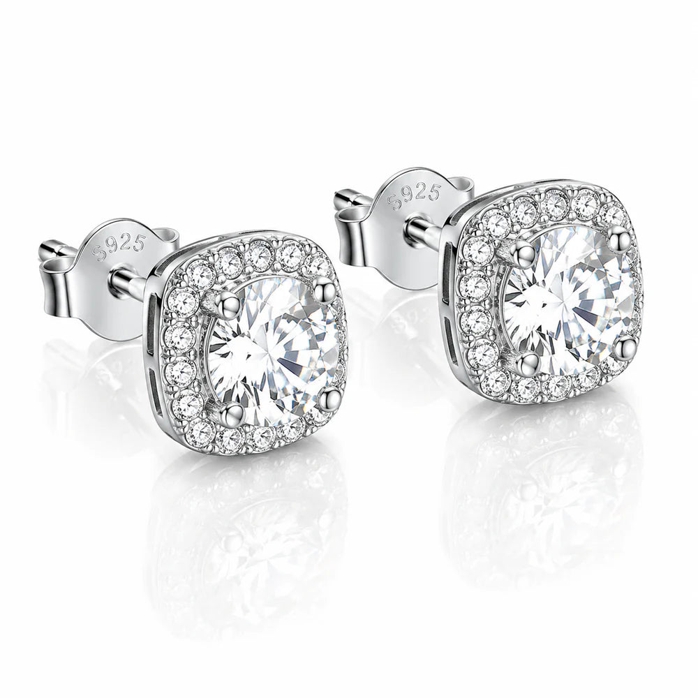 Cushion Cut Stud Earrings