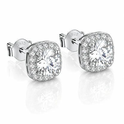 Cushion Cut Stud Earrings